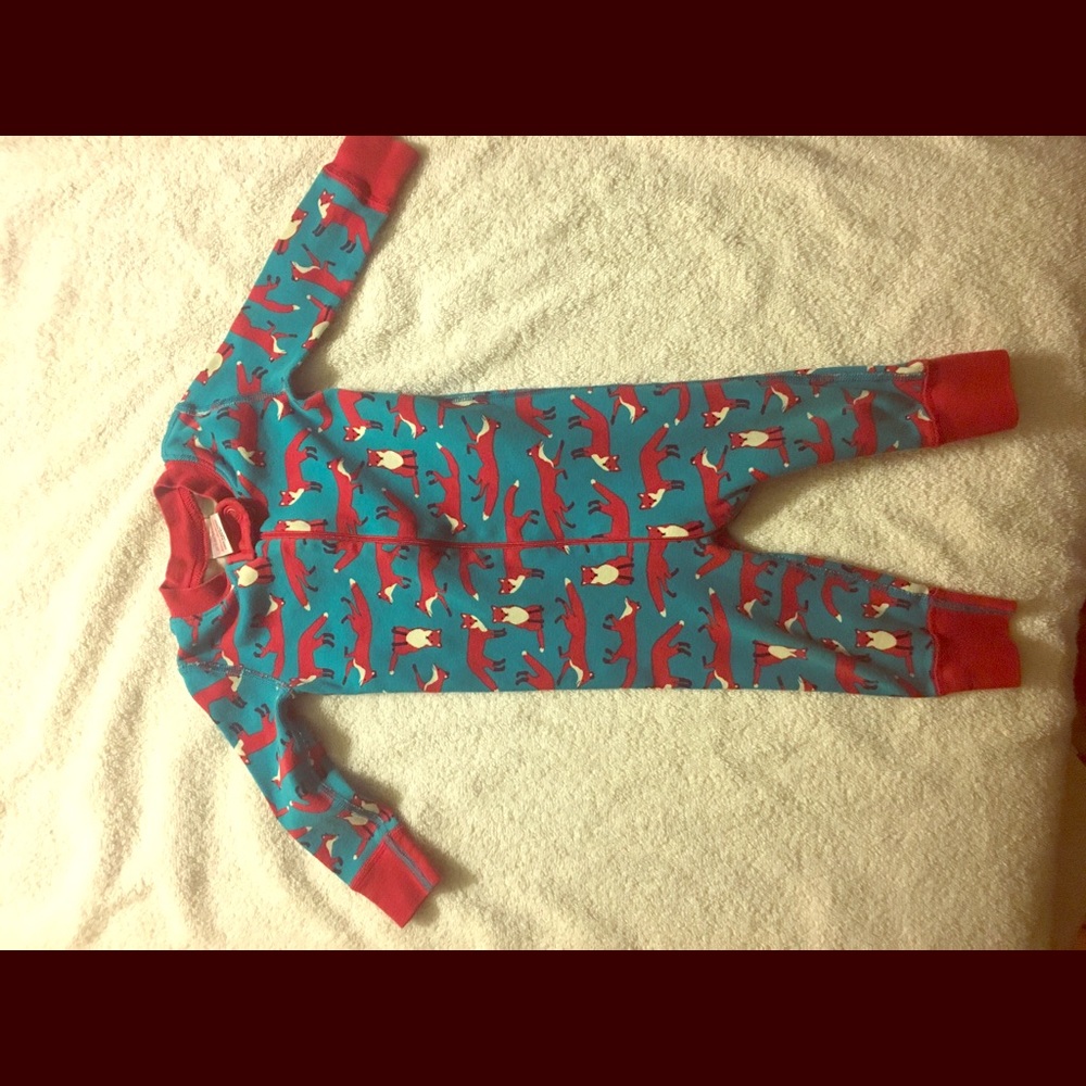 Hanna Andersson one piece fox pajamas